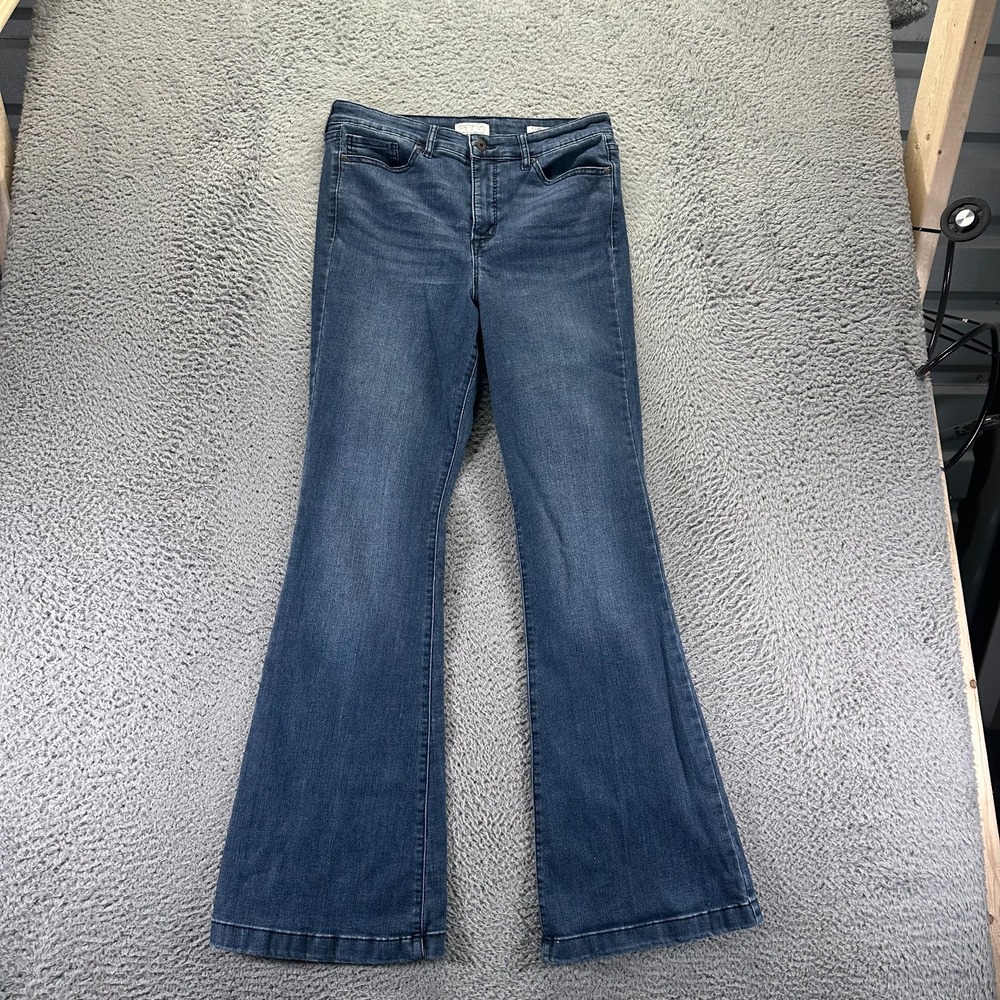 Sofia by Sofia Vergara Melisa Jeans Womens 10 Blue Cotton Denim Flared Stretch